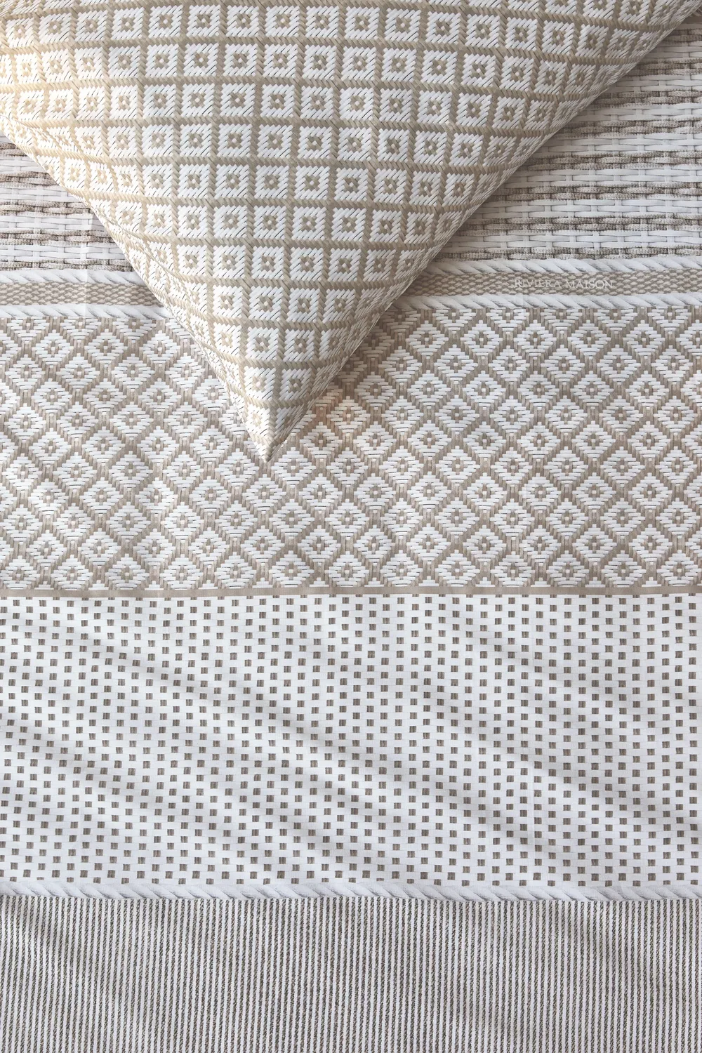 Rivièra Maison Francesco dynetrekk 140x200 sand striper