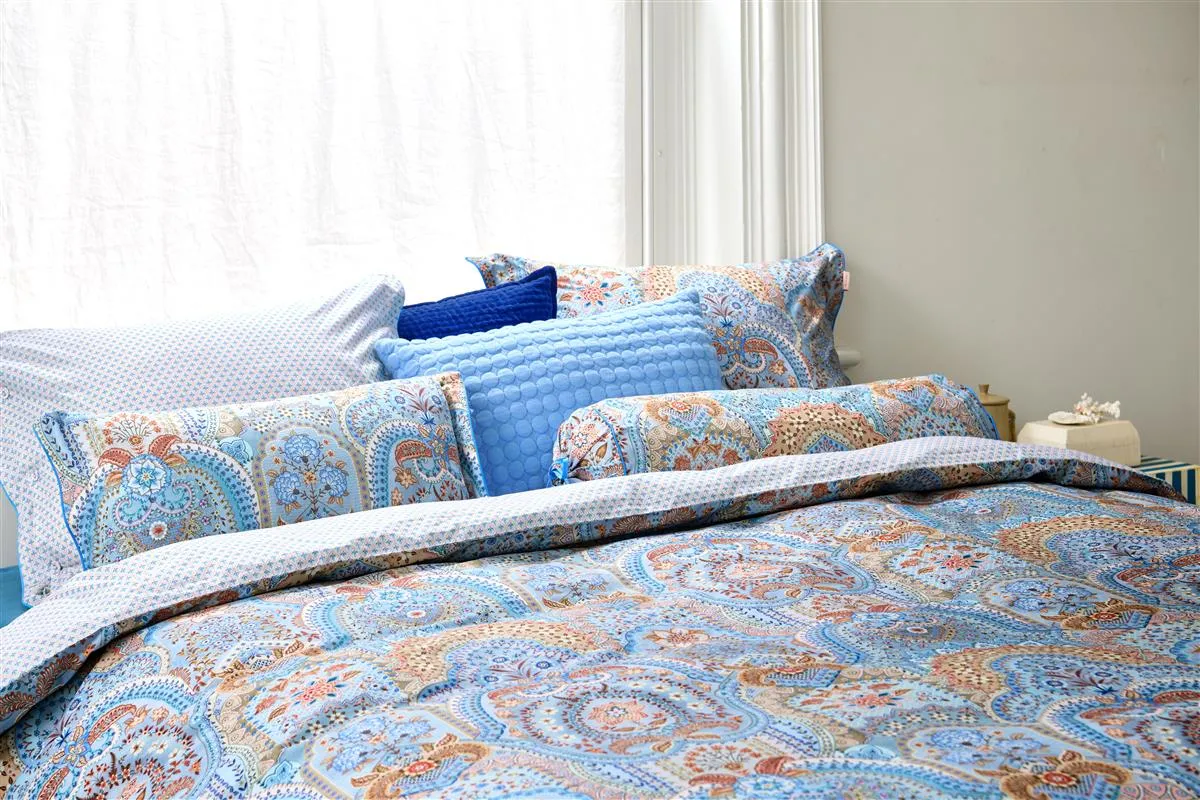 Pip Studio Jabali Flower dynetrekk blå 140x200 cm percale
