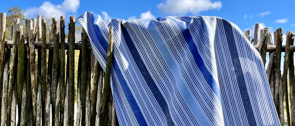 Solwang Design multi blå viskestykke vevd økologisk