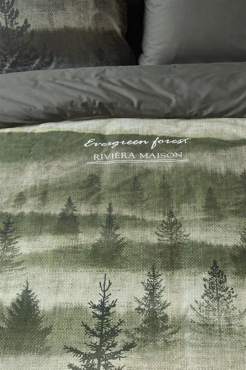 Rivièra Maison Evergreen dynetrekk grønn bomull