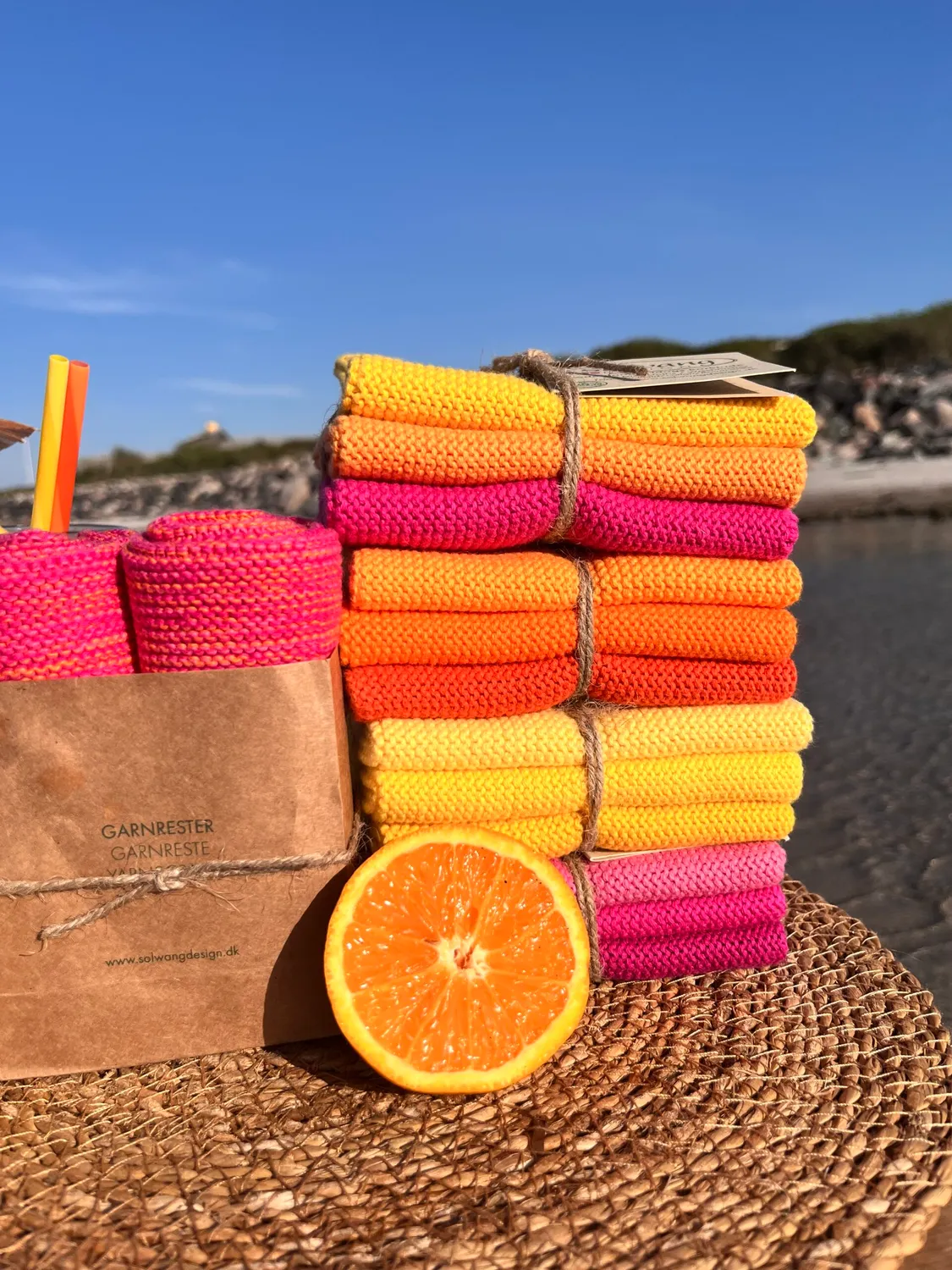 Solwang Design kluter orange kombi 3 stk økologisk bomull
