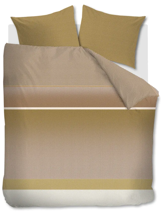 Beddinghouse Elvi dynebetrekk 140x200 gull stripet
