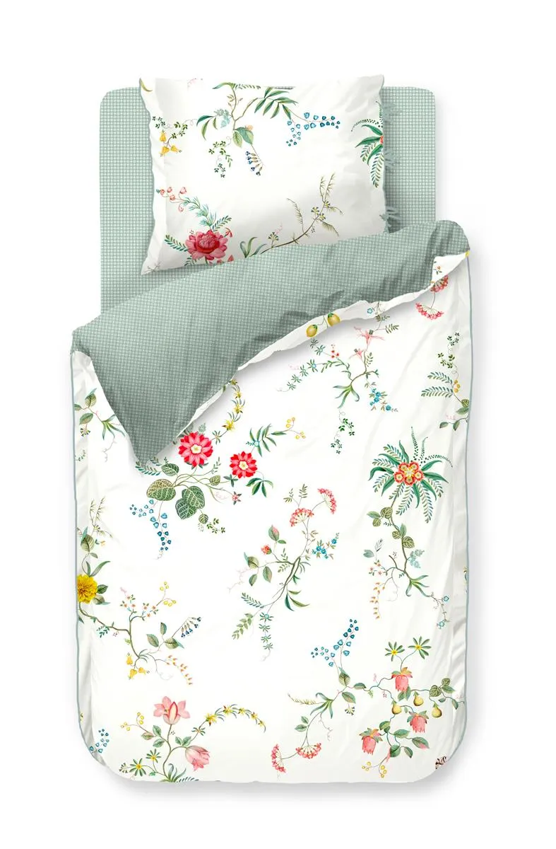 Pip Studio Fleur Grandeur dynetrekk hvit perkal 140x200 cm