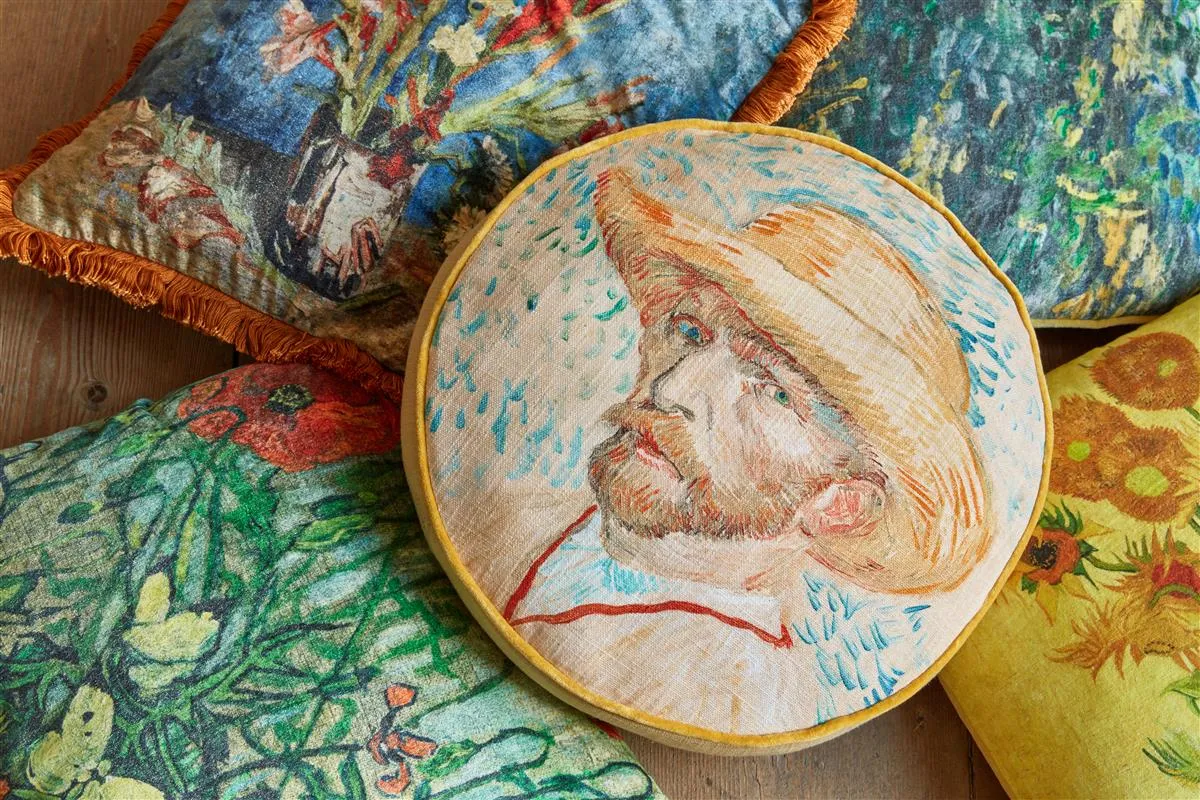 Beddinghouse x Van Gogh Museum Self Portrait pyntepute rund fløyel