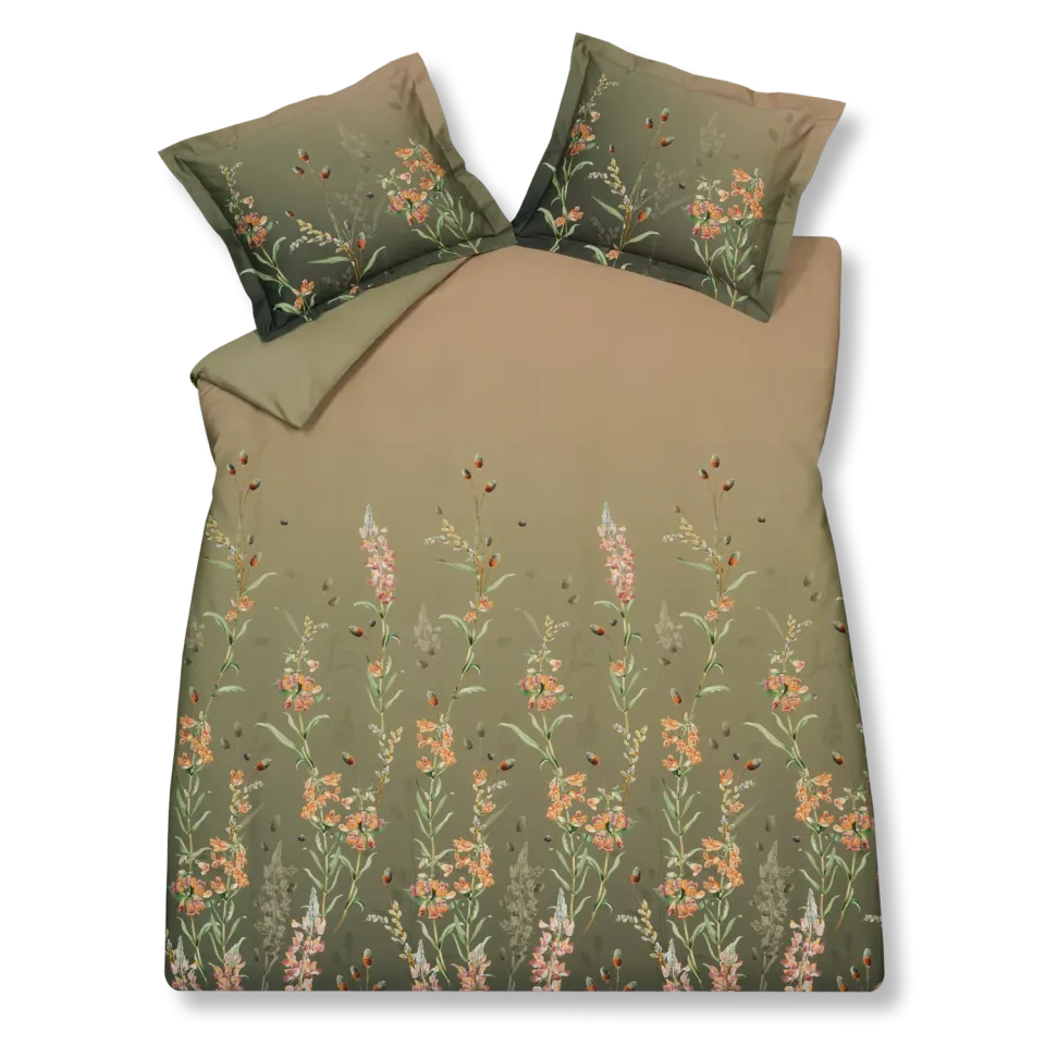 Vandyck Charming Hazel dynetrekksett olive 200x200 sateng