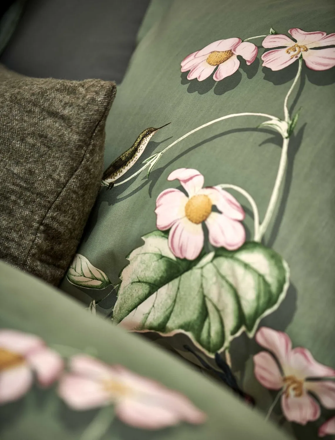 Vandyck Starling dynetrekksett smoke green bomull