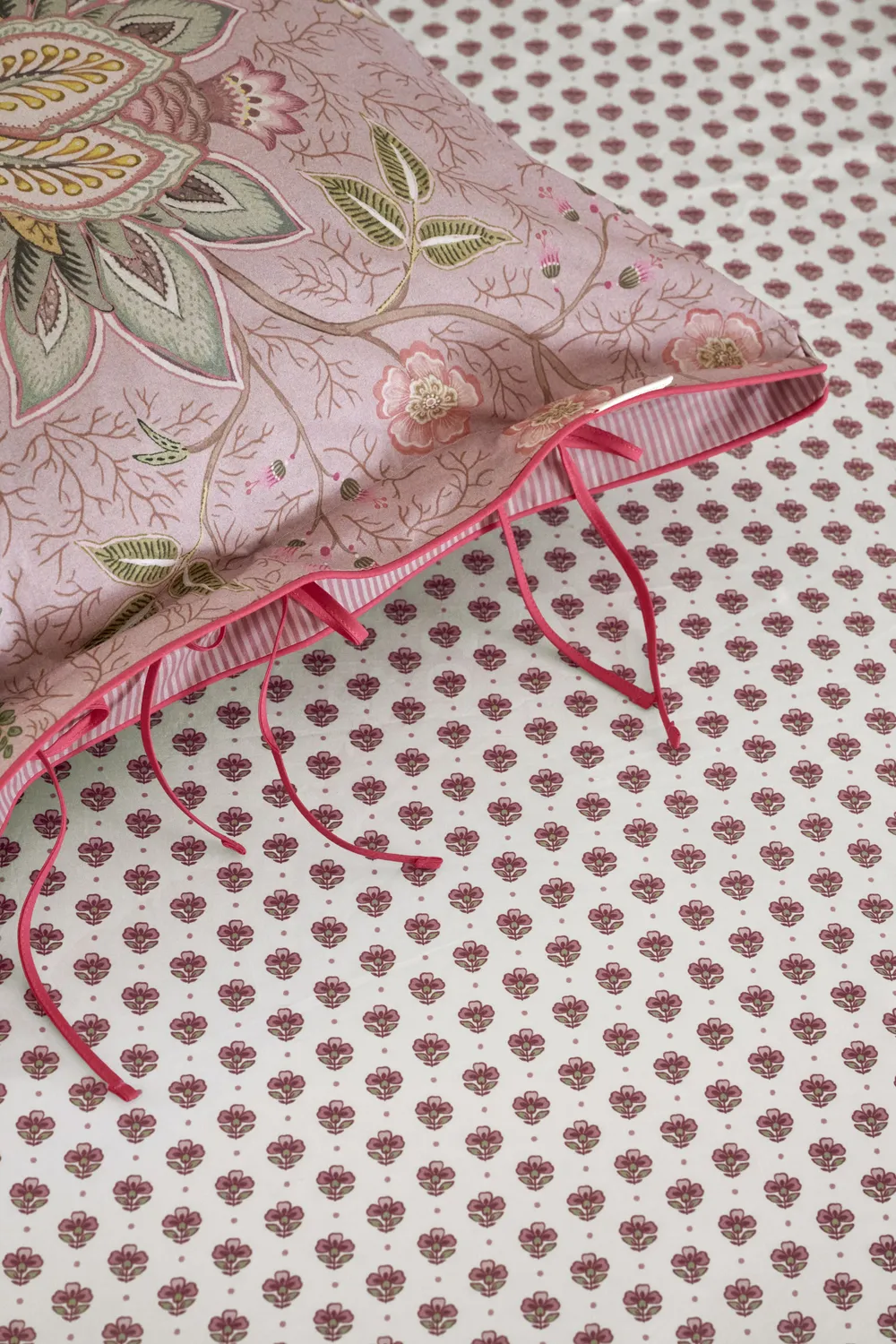 Pip Studio Jaipur Flower laken 140x200 cm rosa bomull