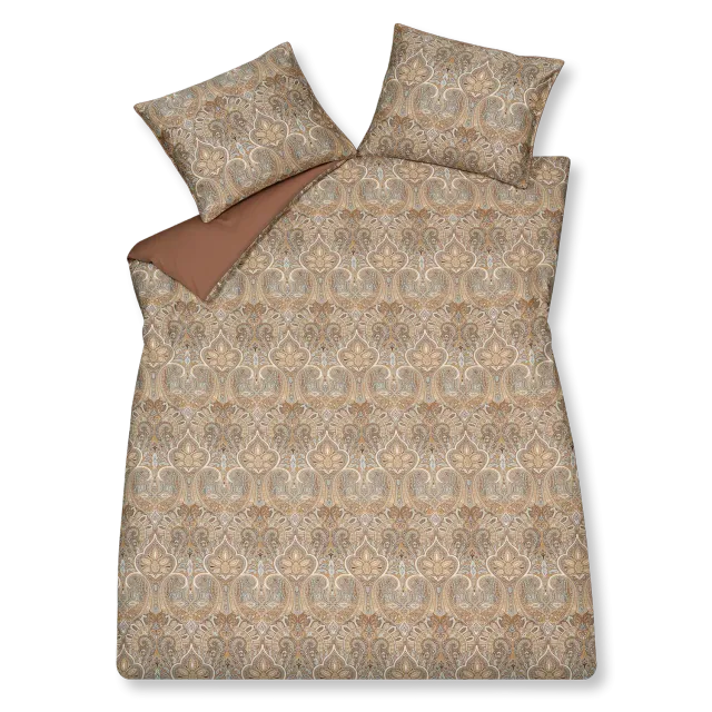 Vandyck Home 96 dynetrekksett toffee XL satengblomst