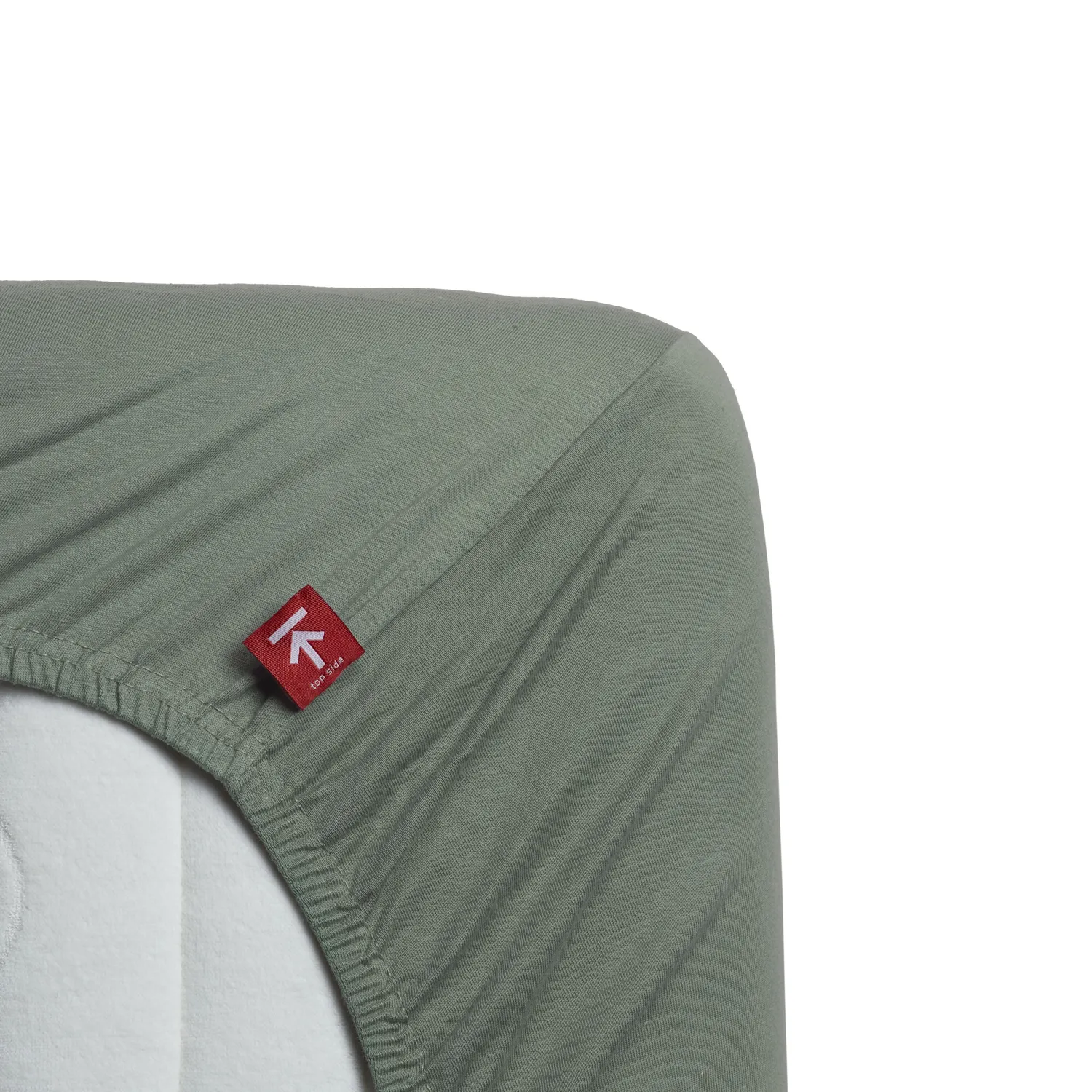 Beddinghouse Jersey Stretch topplaken 90x200 grønn