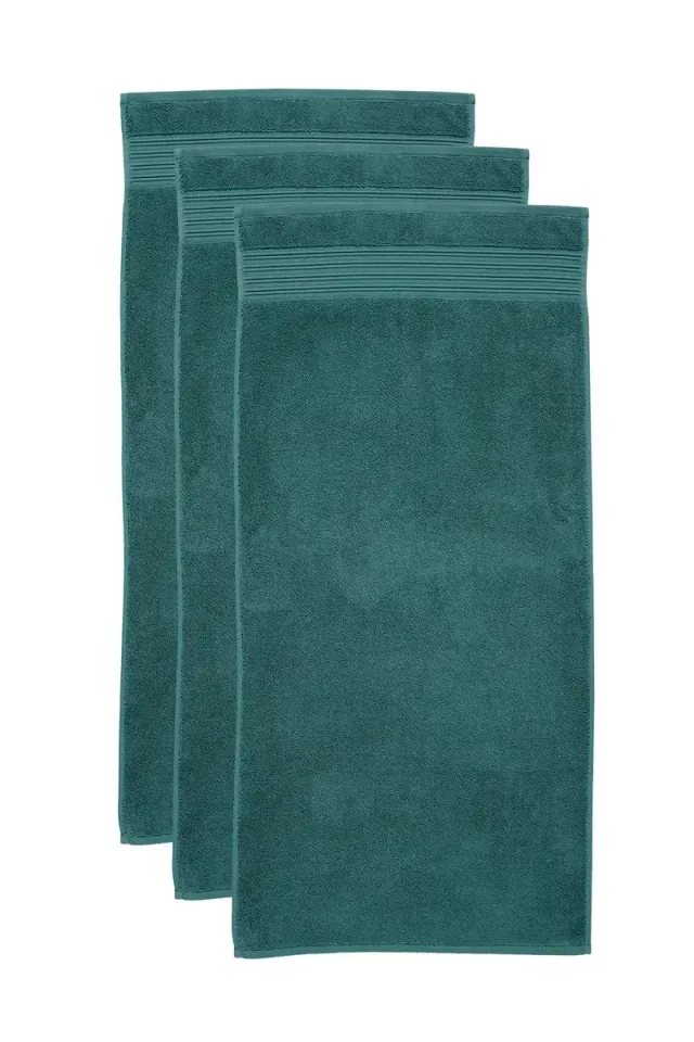 Beddinghouse Sheer håndkle 50x100 mørkegrønn 3-pk