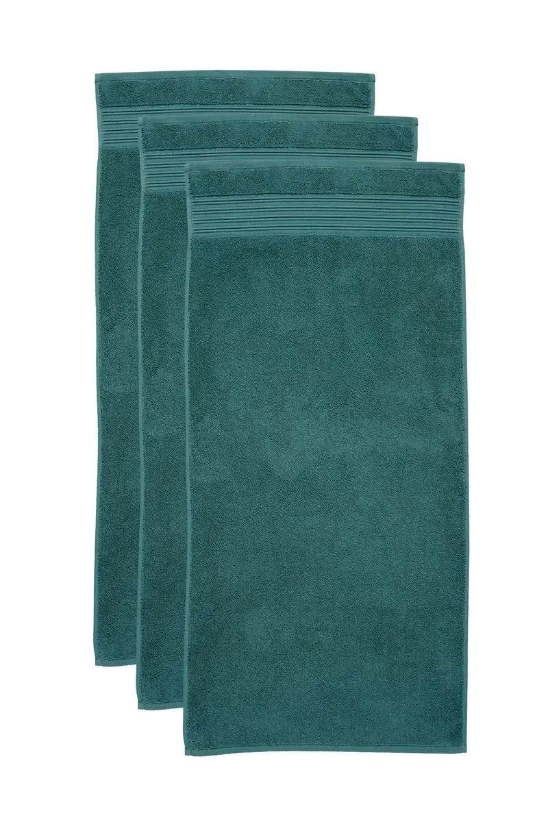 Beddinghouse Sheer håndkle 50x100 mørkegrønn 3-pk