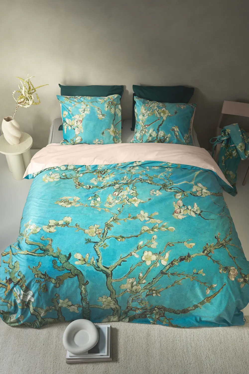 Van Gogh Museum Almond Blossom dynetrekk blå 140x200