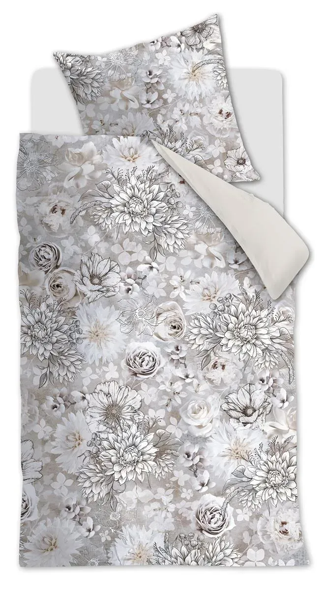 Riviera Maison Flourish dynetrekk sand 200x200 cm + 2 trekk