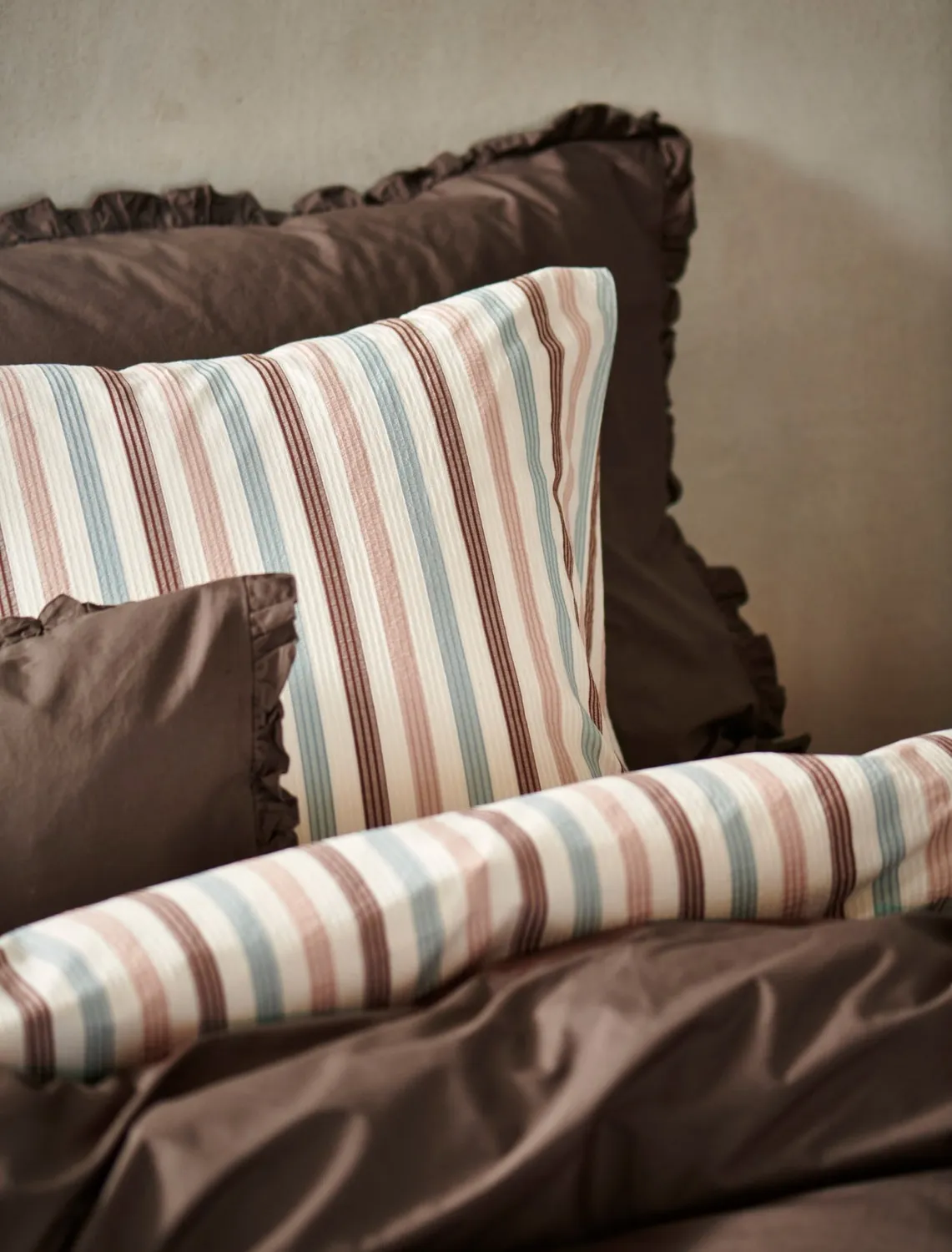 Vandyck Pure 83 sengetrekksett dark truffle percale