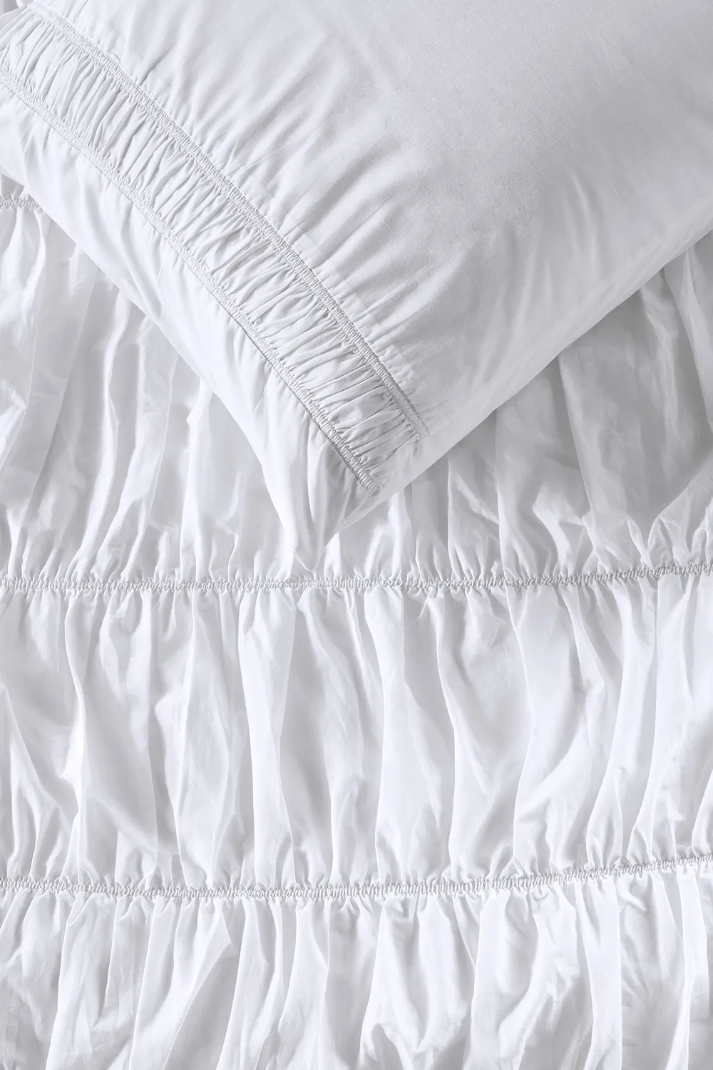 Rivièra Maison Ruffle dynetrekk 140x200/220 cm hvit
