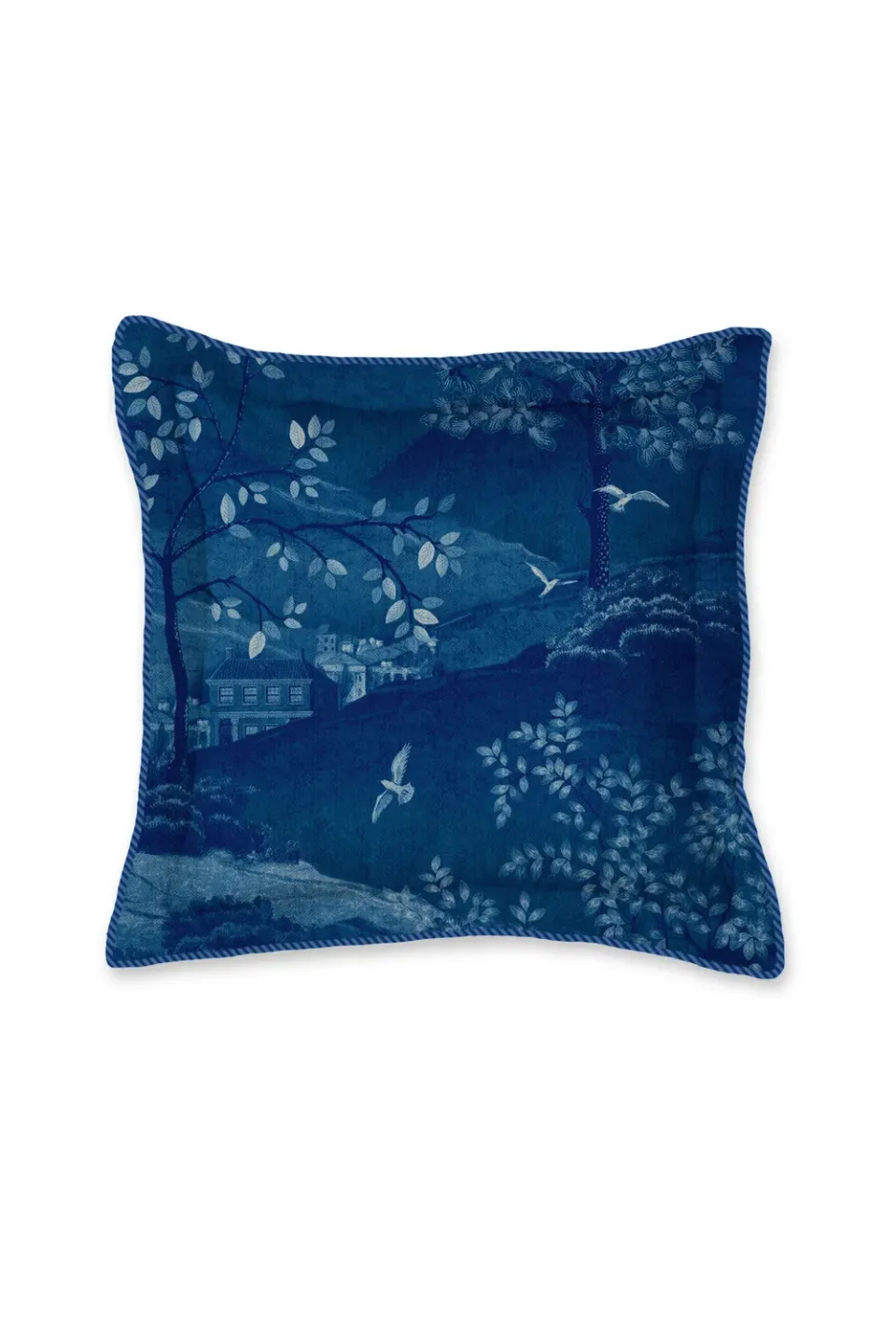 Pip Studio Sundara Wood pyntepute 45x45 mørkeblå