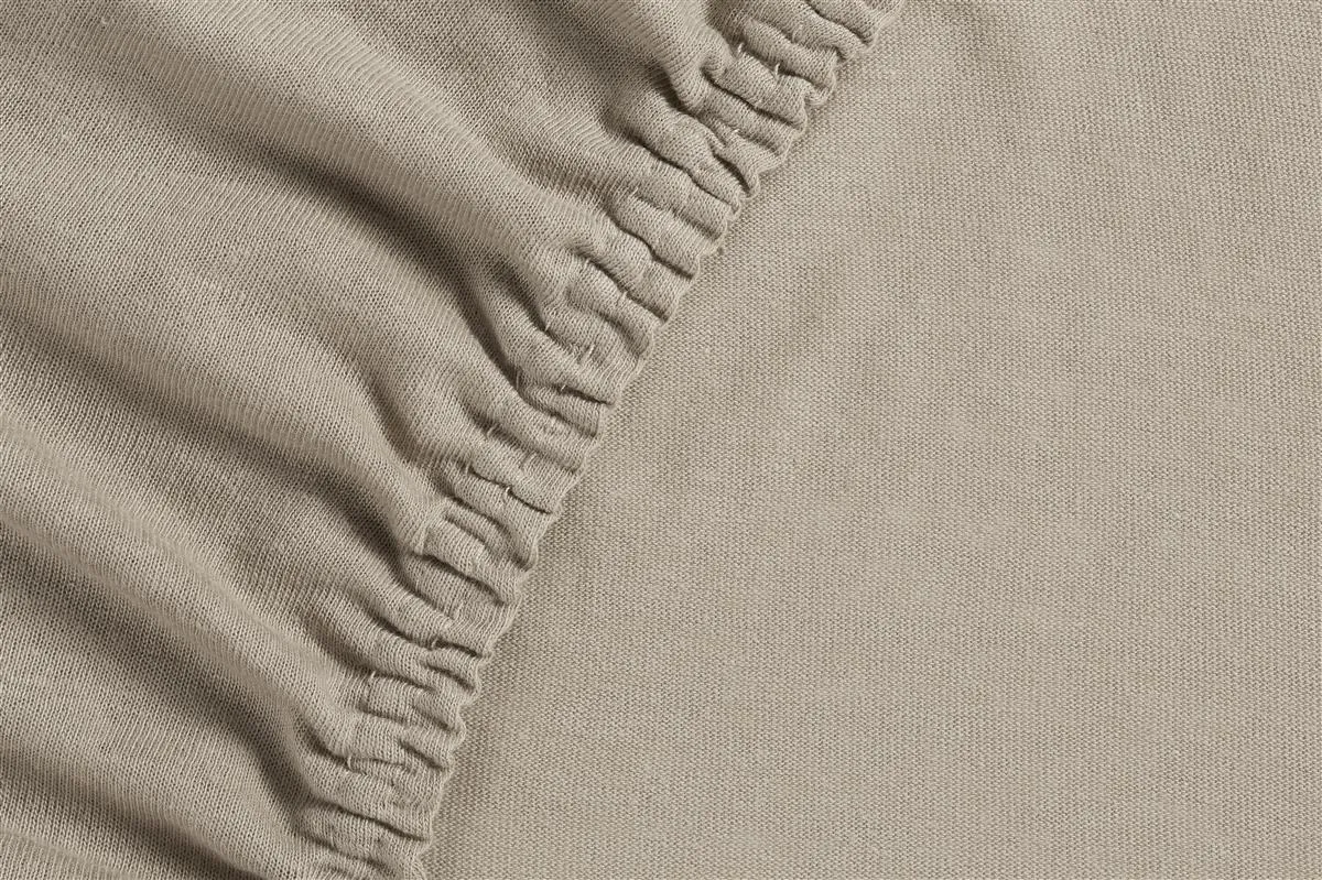 Ambiante Jersey laken 140x200 cm taupe bomullsjersey