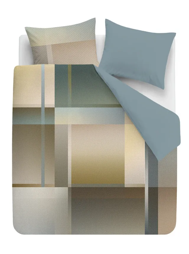Kardol Cuadrado dynetrekk 140x200 blågrønn sateng
