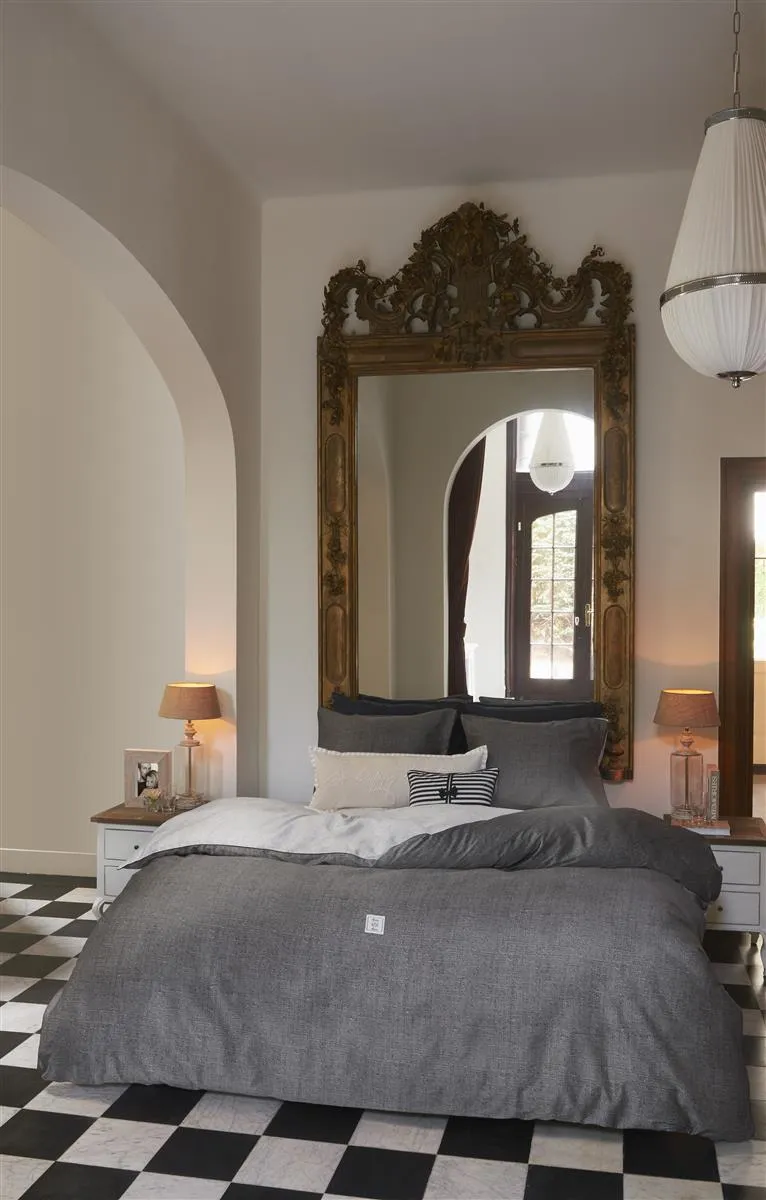 Riviera Maison Coughton Court dynetrekk 140x200 grå bomull