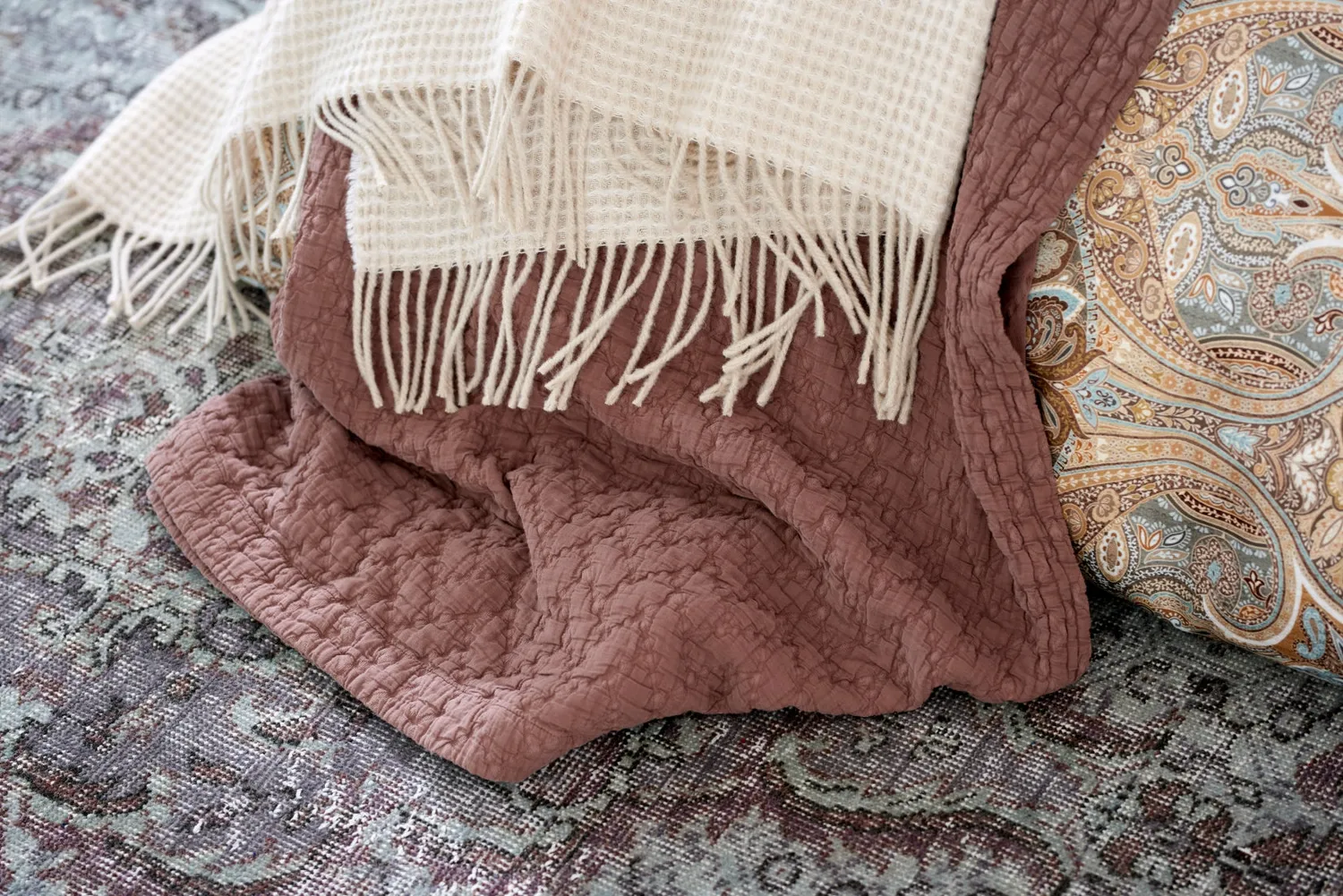 Vandyck Home 96 sengetøy toffee 200x200/220 sateng