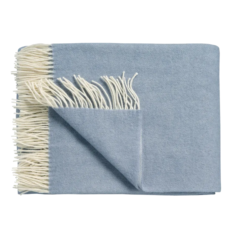 Vandyck Home Bellavita pledd 130x220 dusty blue lamull