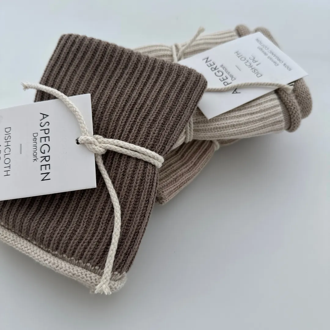 Aspegren Denmark Ripple Truffle oppvaskklut 26x26 cm økologisk