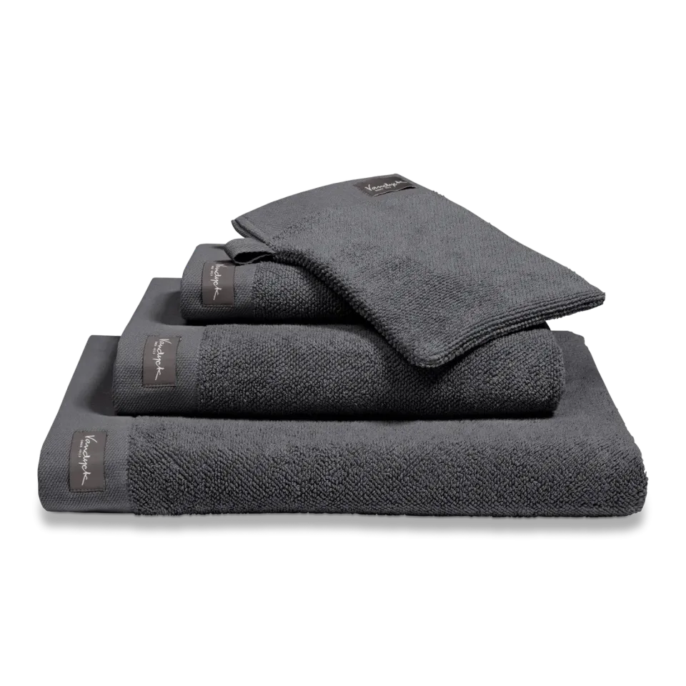 Vandyck Home Uni badehåndkle off black 90x180 bomull