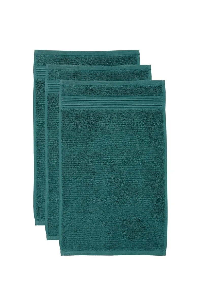 Beddinghouse Sheer håndkle 50x100 mørkegrønn 3-pk