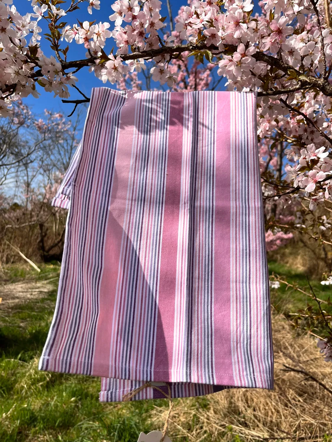 Solwang Design Multi lilla rosa viskestykke vevd
