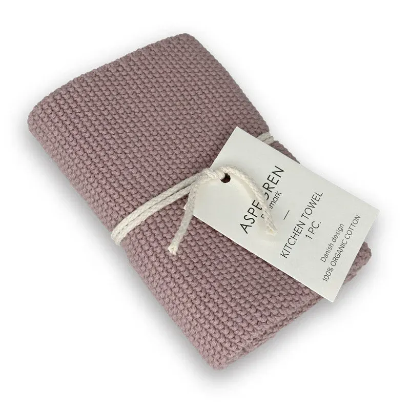 Aspegren Denmark Solid Pale Mauve kjøkkenhåndkle økologisk