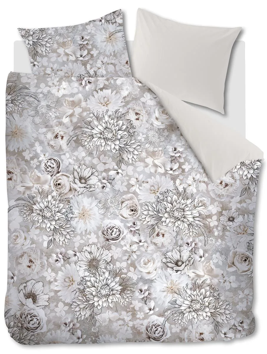 Riviera Maison Flourish dynetrekk sand 200x200 cm + 2 trekk