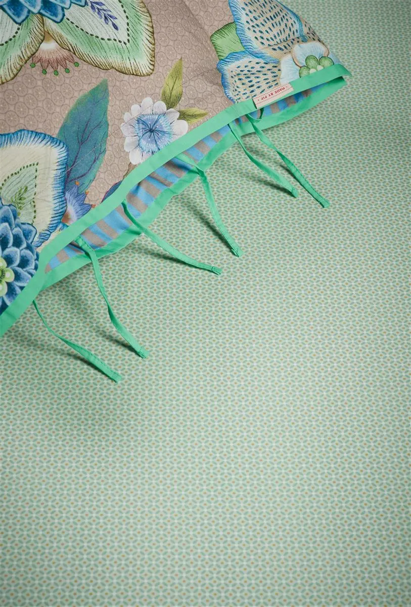 Pip Studio Cross Stitch laken 90x200 lys grønn percale