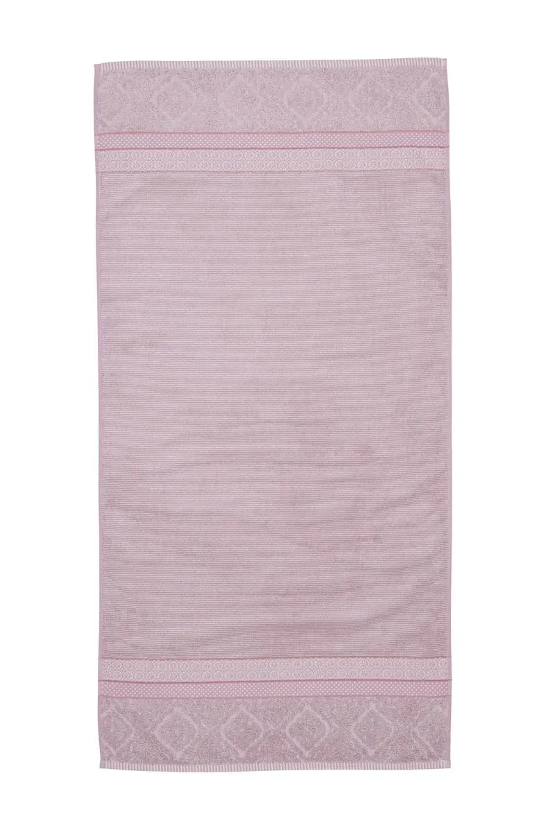 Pip Studio Soft Zellige håndkle 55x100 lilla stripet