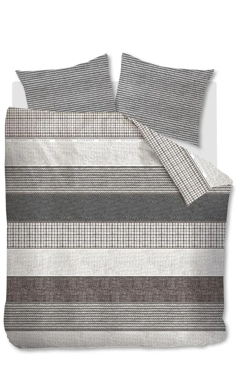 Riviera Maison Tailor dynetrekk 200x200 antrasitt bomull