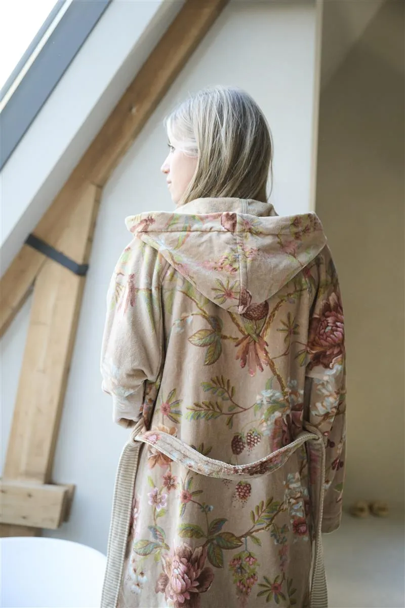 Pip Studio Secret Garden badekåpe khaki blomster
