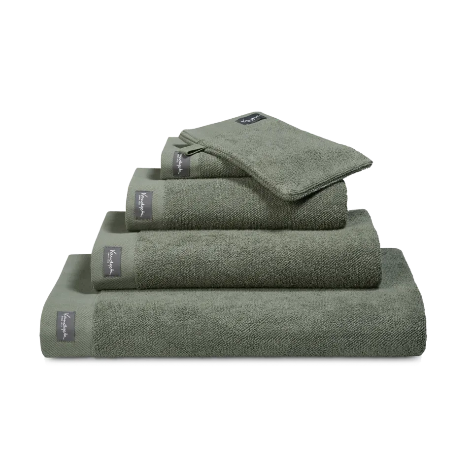 Vandyck Home Uni badelaken olive 90x180 bomull 550g