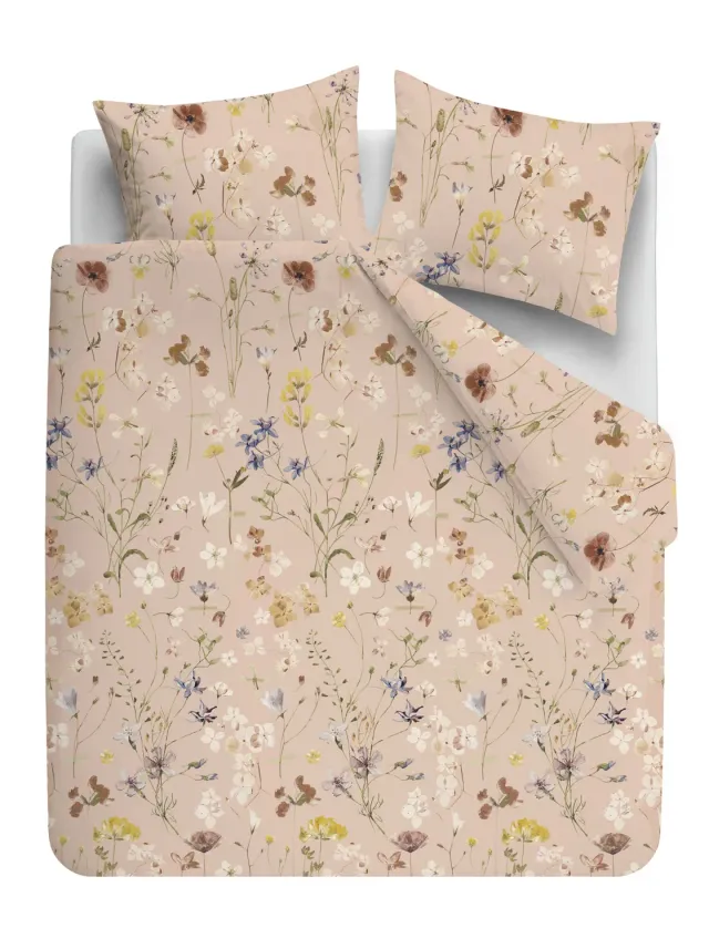 Ariadne at Home Soft Flowers dynetrekk 140x200 nude flanell