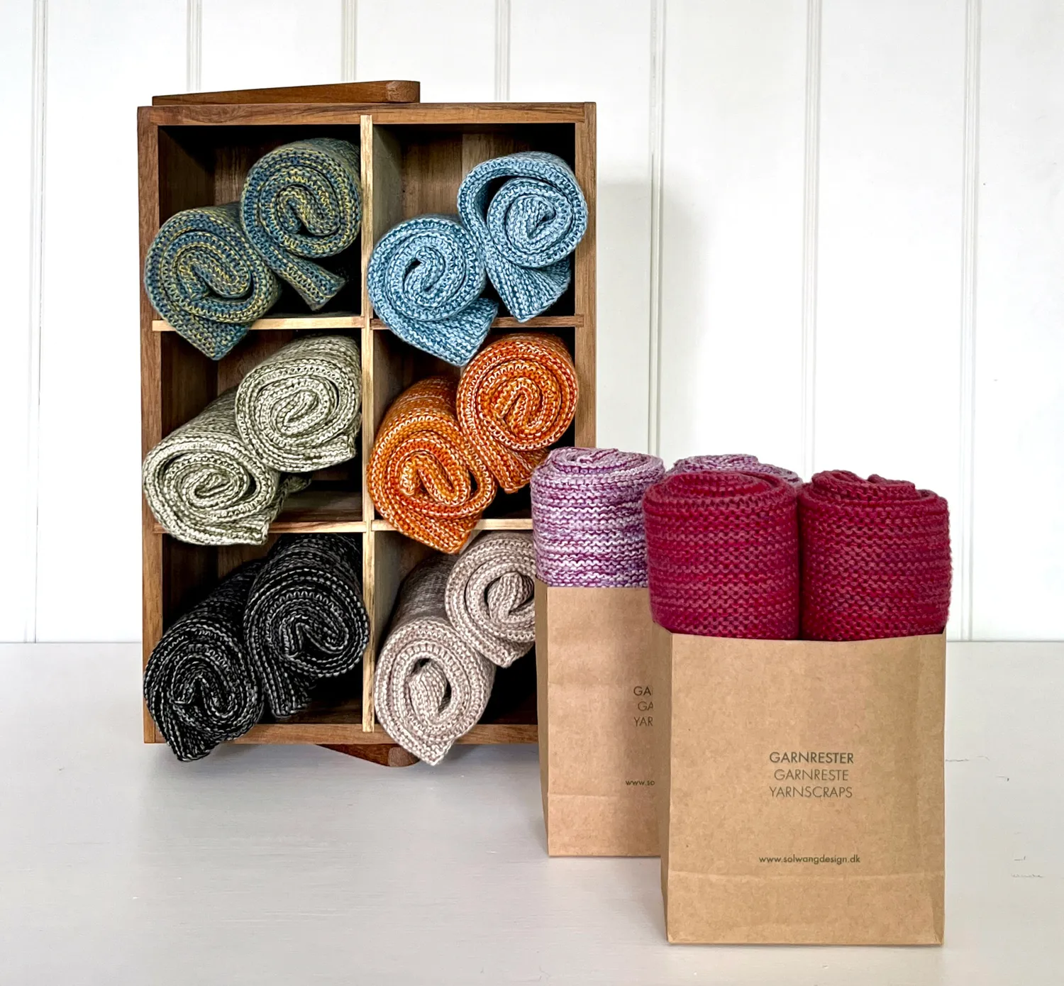 Solwang Design Zero Waste klut grønn mix restgarn