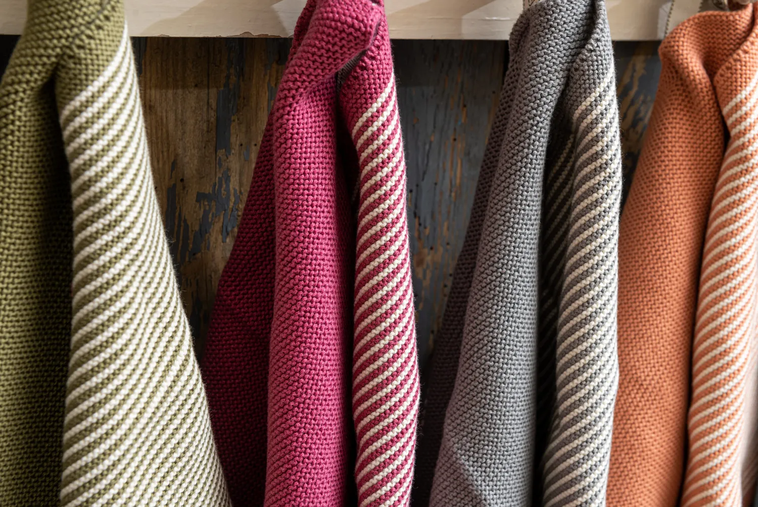 Solwang Design natur grå stripe klut 2-pk økologisk