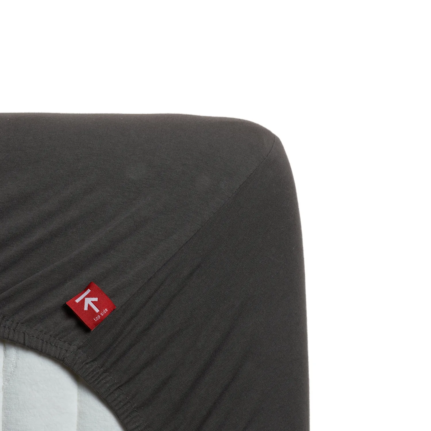 Beddinghouse Jersey Stretch topplaken antrasitt bomull