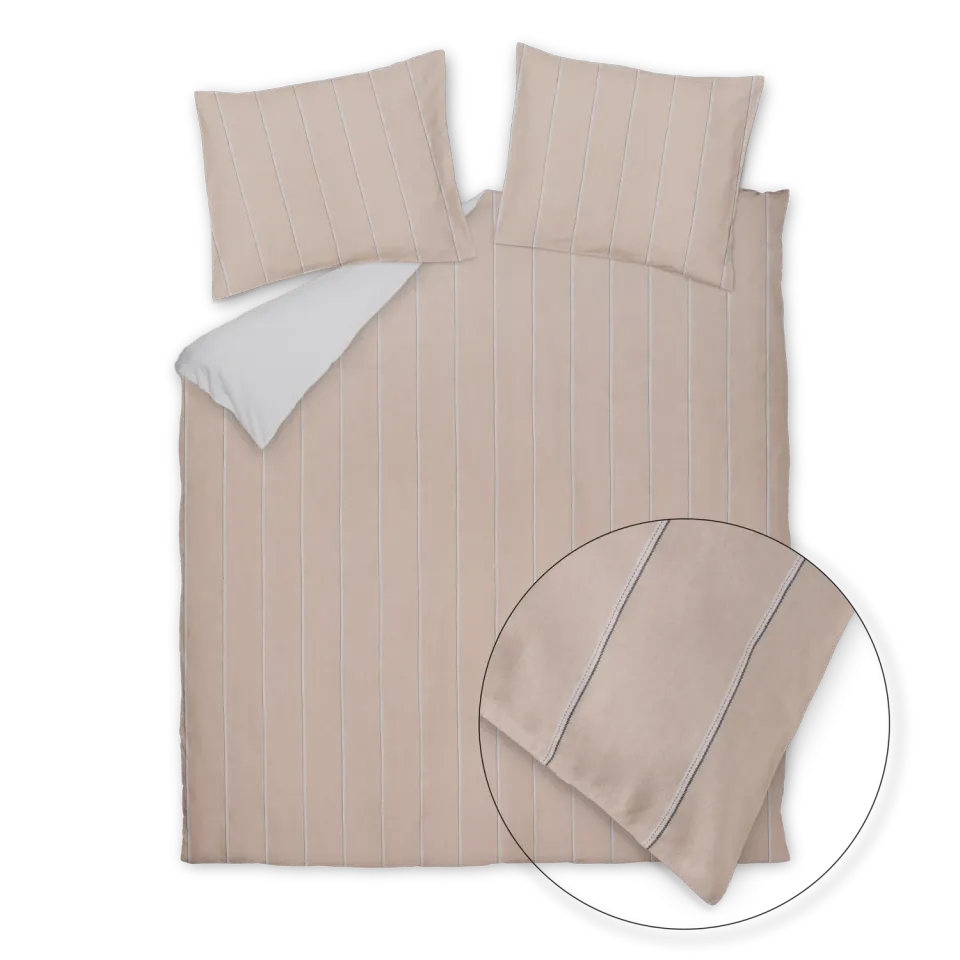Vandyck Pure Linea XL dynebetrekksett blush 260x240 hamp