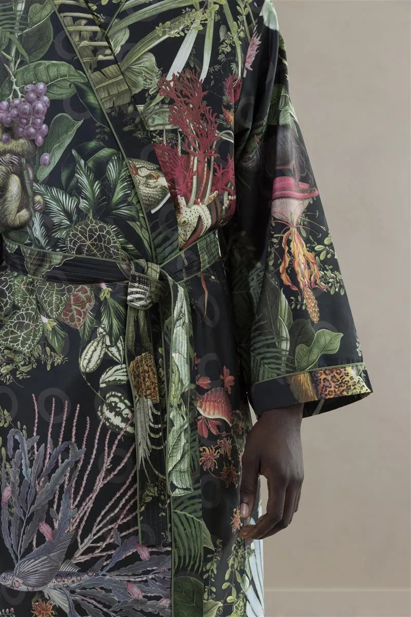 Moooi Menagerie Kimono morgenkåpe raven sateng