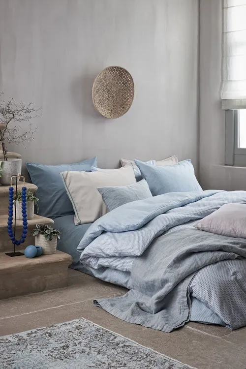 Vandyck Pure 27 dynetrekksett 200x200 faded denim stripet