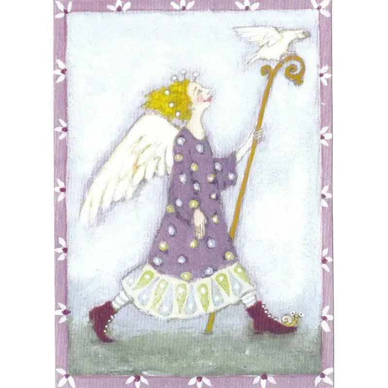 Aspegren Denmark Angel with a Stick postkort dobbeltkort 11x16 cm