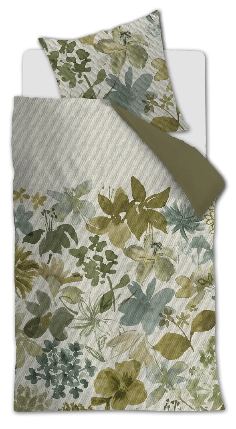 Beddinghouse Lilian dynetrekk 240x200 grønn bomull