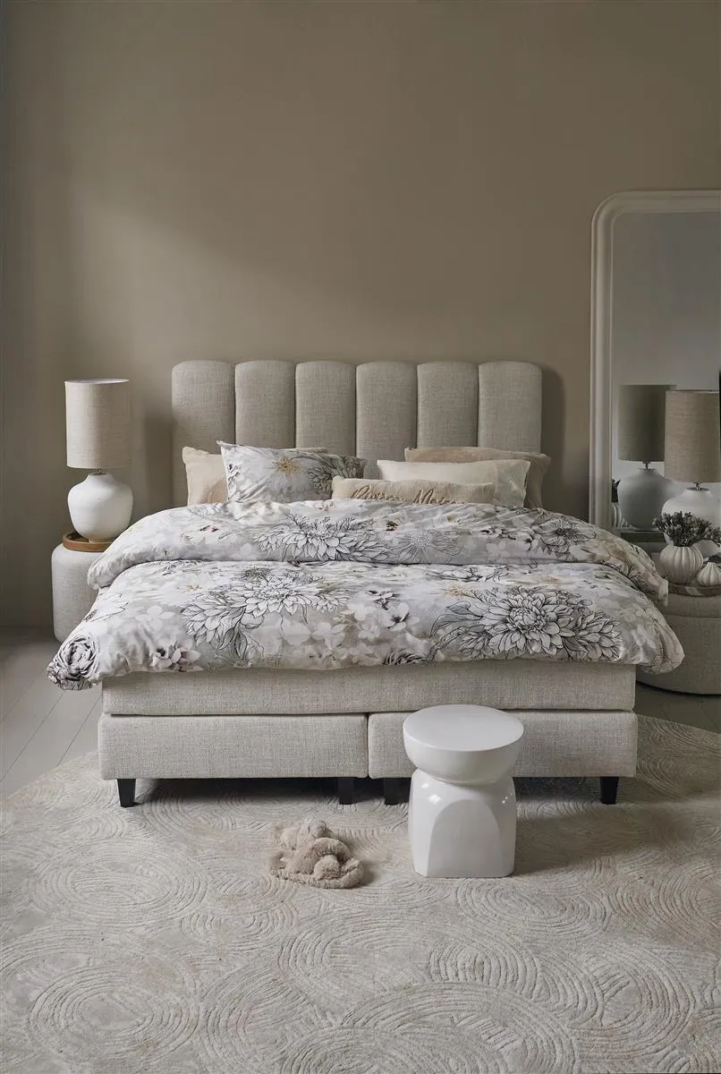Riviera Maison Flourish dynetrekk sand 200x200 cm + 2 trekk