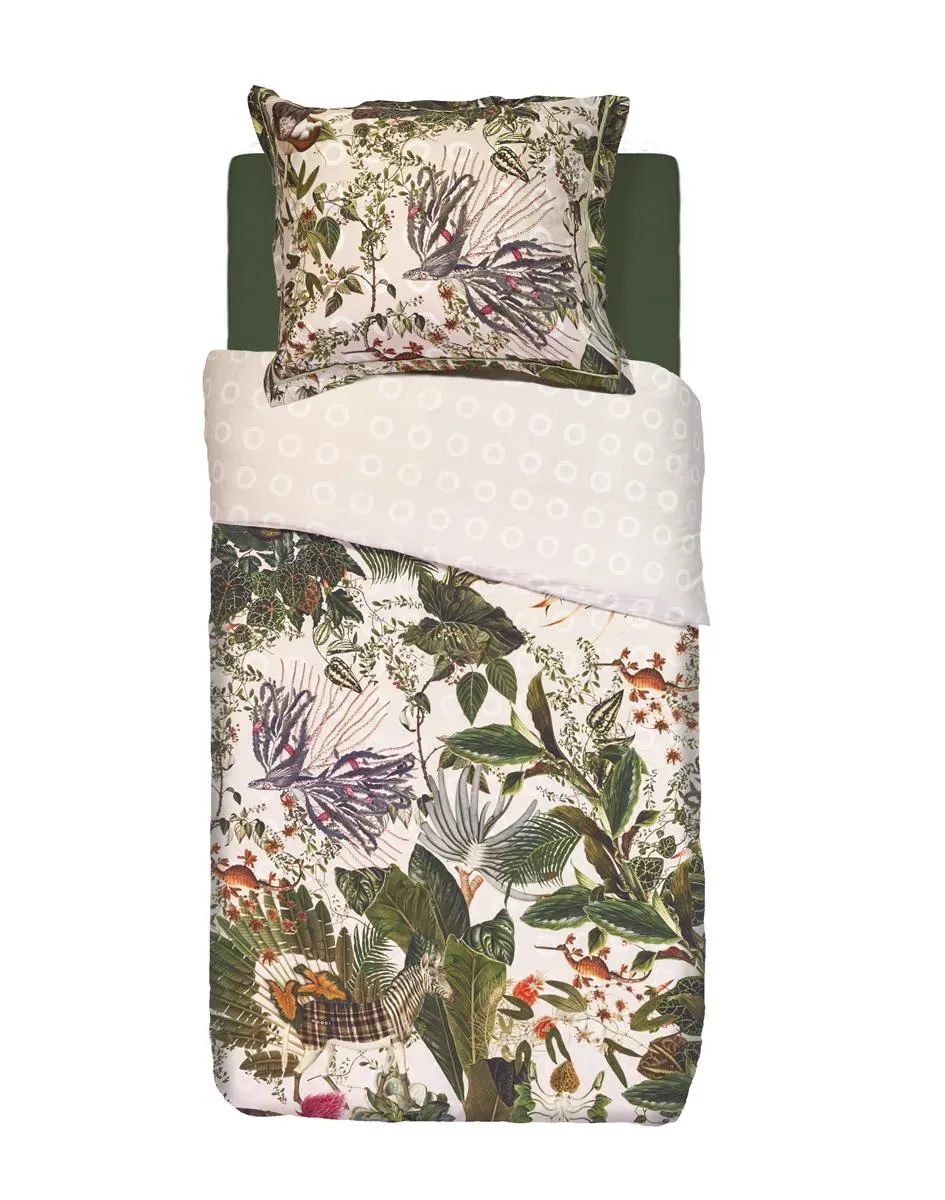 MOOOI Menagerie laken grønn 90x200 cm sateng