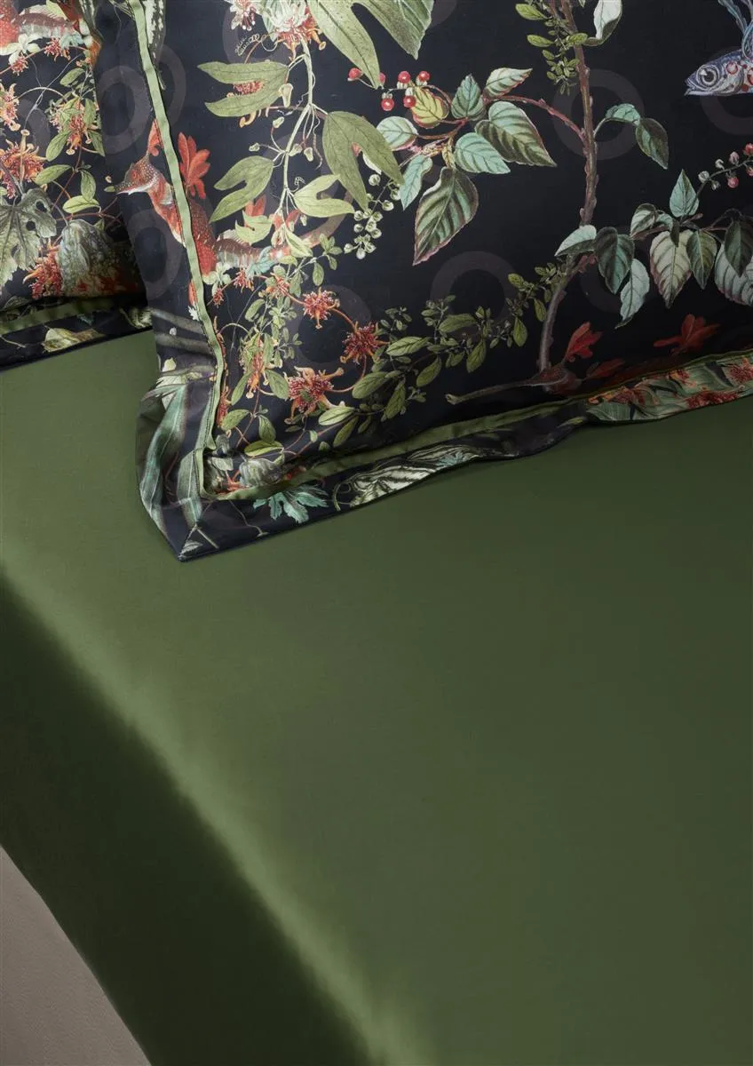 MOOOI Menagerie laken grønn 90x200 cm sateng
