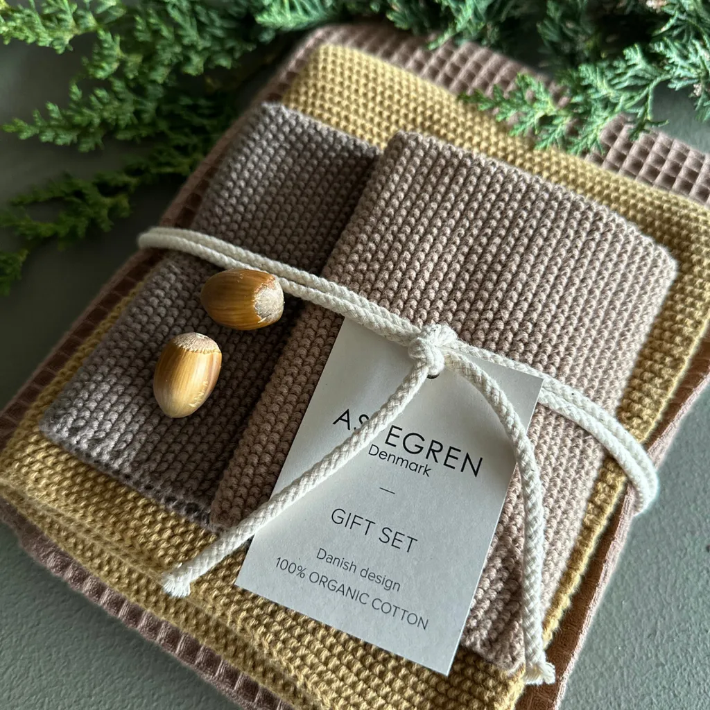 Aspegren Denmark kjøkkensett Ginger Bread 4 deler økologisk