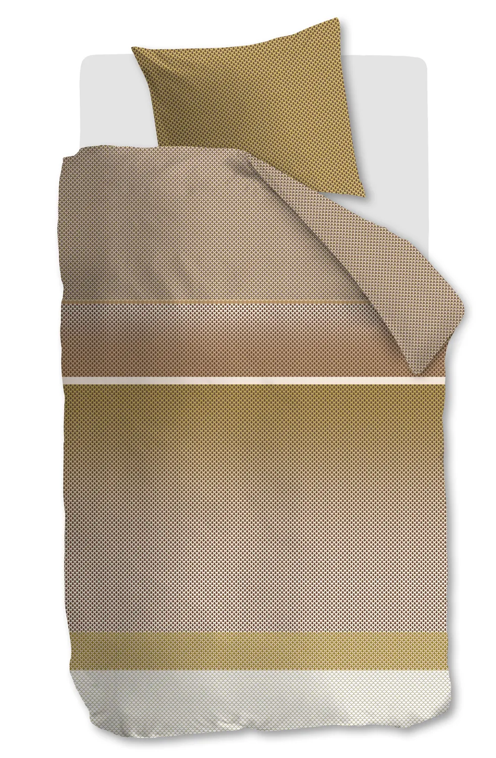 Beddinghouse Elvi dynebetrekk 140x200 gull stripet